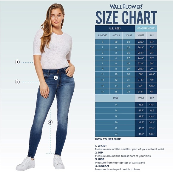 (1722) WallFlower Women's Luscious Curvy 23.5'' Crop Mid-Rise Insta Stretch 18W - Picture 5 of 8